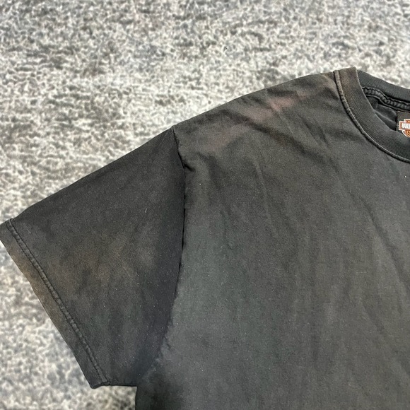 Harley Davidson T Shirt Mens XL Black Faded Vintage Y2K Double Sided Graphic - Picture 4 of 11
